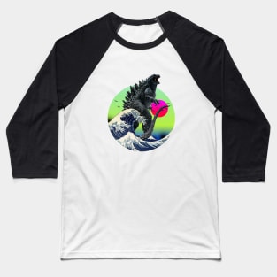 King of Monster and the Great Wave Baseball T-Shirt